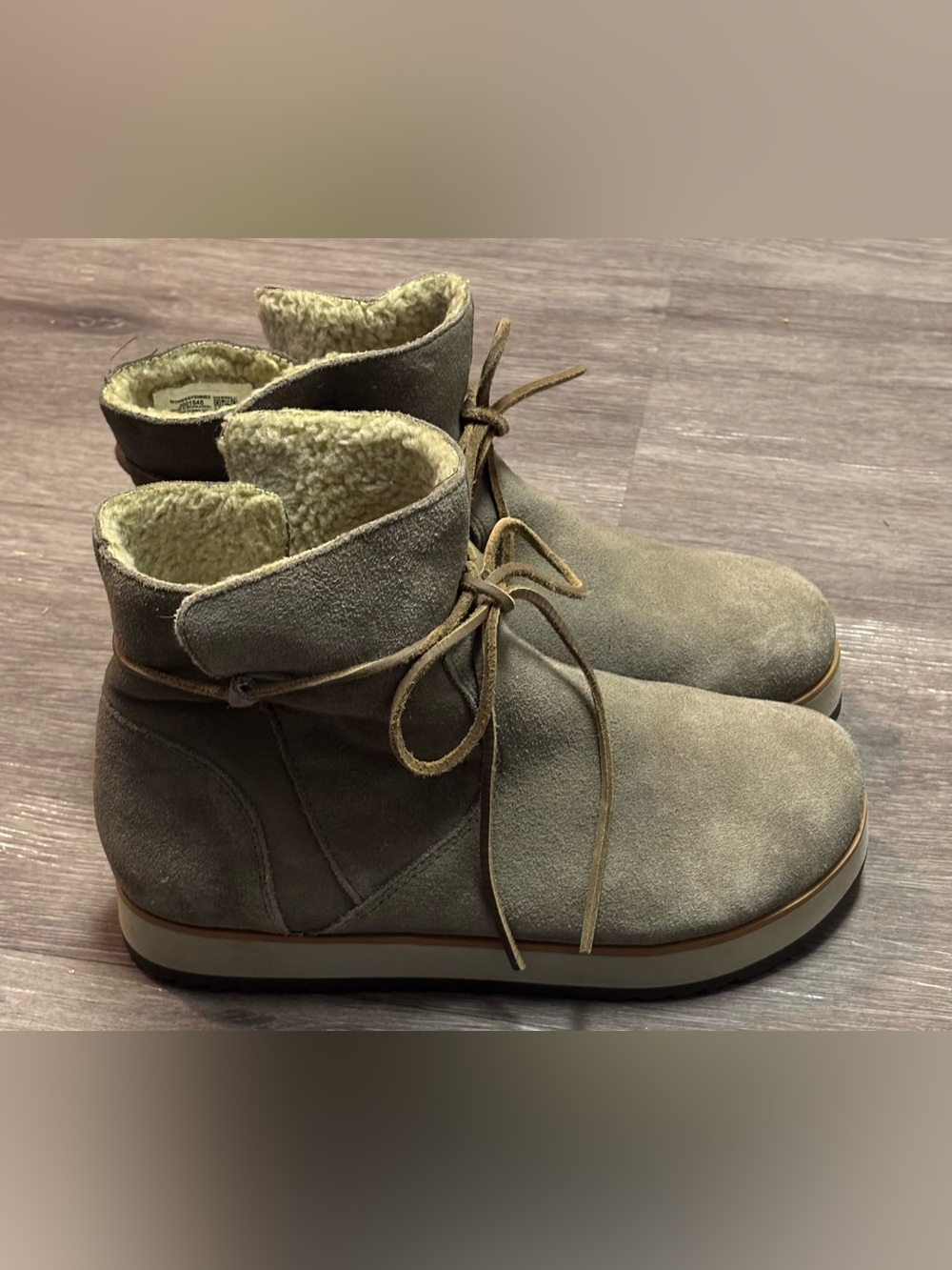 Merrell Juno Bluff Polar Waterproof Boots Suede Boulder Gray NWOT 8.5 - Picture 2 of 12